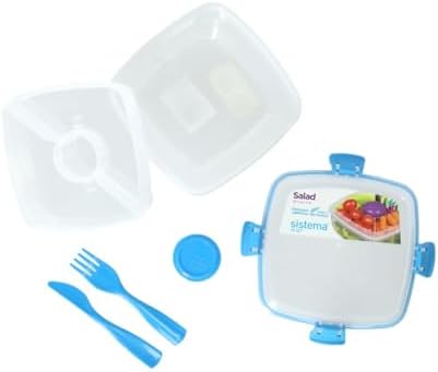 Sistema Salad Container for Lunch with Dressing Container