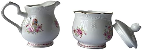 Bone China Porcelain Milk jug and Sugar Bowl Set for Coffee Tasting