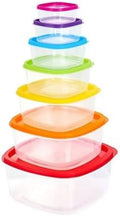 GIOTTO RainbowStack food storage containers with lids Set of 7