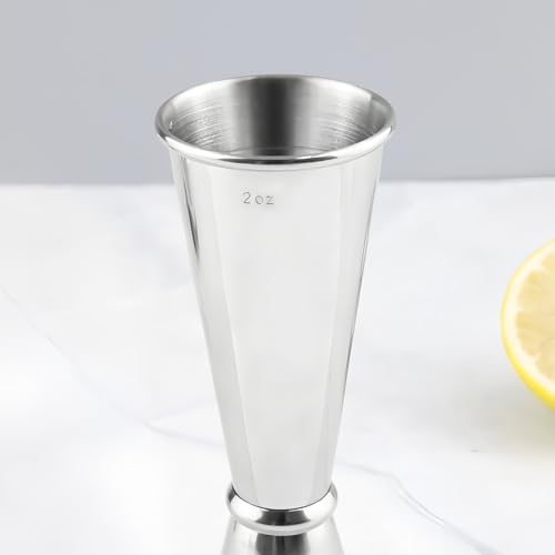 2-Piece Dual-Sided Bartending Jigger Set - 1oz & 2oz Measured