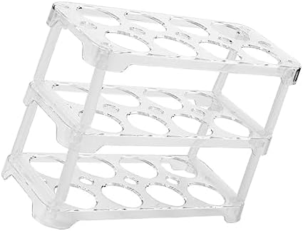 Stackable Egg Storage Box for Fridge, Three-tier Plastic