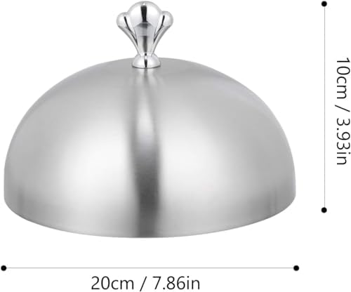 Stainless Steel Food Cover Dish Dust Cover Dome Steak Lid for Home