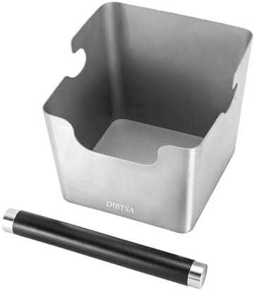DIBTSA Knock Box Espresso, Stainless Steel Knock Box for Coffee