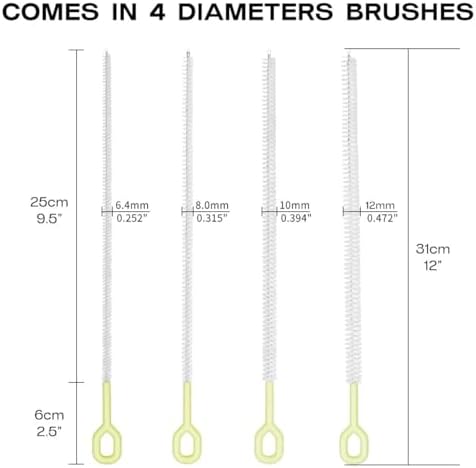 Straw Clean Brush Extra Long Straw Tube Brushes for Cleaning, Reusable