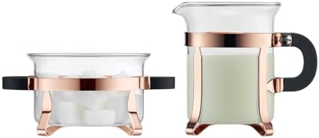 Bodum Chambord Classic Sugar and Creamer Set, 2pcs, Glass, Copper