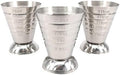 3 Piece 75ml Stainless Steel Jigger Cups with Even Measuring Rings