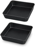 TeamFar 6x6 Inch Square Baking Pans, Coated Square Cake Brownie
