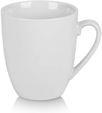 10 Strawberry Street Catering Ceramic 12 oz Coffee Mugs, Round, Set of