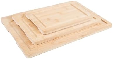 Lipper International Bamboo Wood Cutting Boards with Built-In Juice