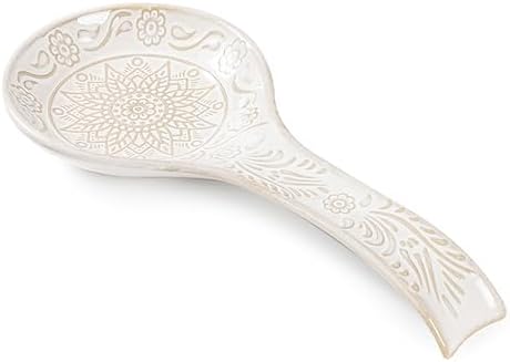 Ceramic Spoon Rest, 9 Inches Large Spoon Holder for Kitchen Counter
