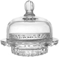 5.3'' Dome Crystal Glass Butter Dish with Lid, 2-Piece Butter