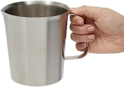 Juvale 4-Stainless Steel Metal Measuring Cups - 32 Oz/1000 mL, With