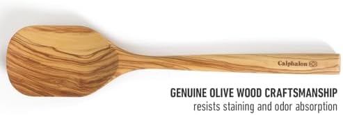 Calphalon Edge Cooking Spoon, 13-Inch Italian Olive Wood Kitchen