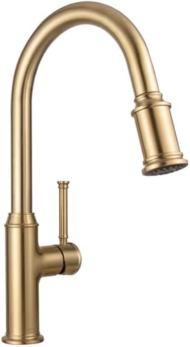 Lava Odoro Champagne Gold Kitchen Faucet with Pull Down Sprayer