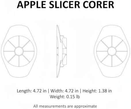 Apple Slicer Corer, Stainless Steel Fruit Cutter for Uniform Wedges