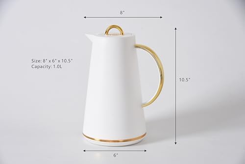 Pampa Bay Thermal Carafe (White and Gold)