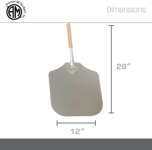 American Metalcraft 2814 Aluminum Pizza Peel, 14" x 16" Blade