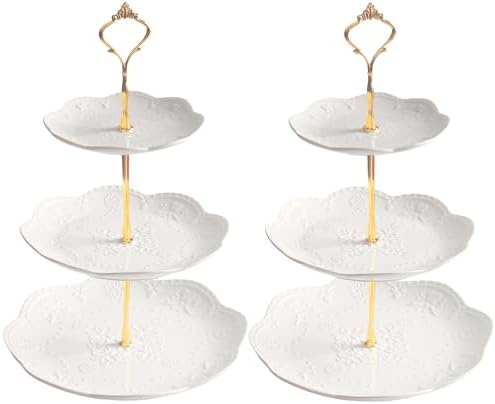 3 Tier Ceramic Combination Cupcake Stand Holder, Cupcake Stand Tower