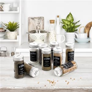 Tebery 30 Pack Round Spice Bottles Jars - Image 5