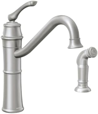 Moen Wetherly Kitchen Faucet, Side Spray, Spot Resist Stainless