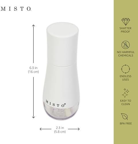 Misto Gourmet Refillable Oil Sprayer Bottle, White