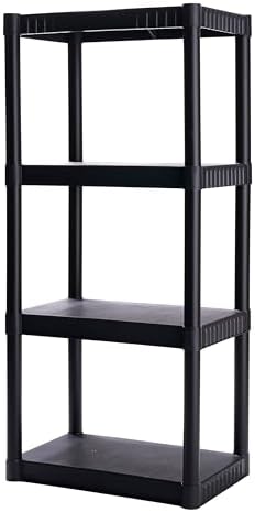 Plano 4-Shelf Plastic Storage Shelves, 48” x 23” x 14”