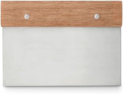 Winco Stainless Steel Dough Scraper with Wood Handle