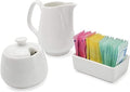 Darware Sugar and Creamer Set; 3-Piece Set w/Cream Pitcher, Sugar