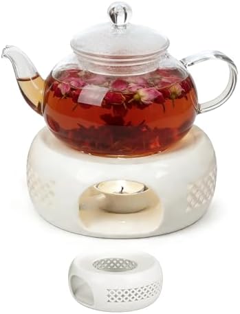 Teapot Warmer Base,Ceramic Teapot Warmer, for Keeping Tea Warm and