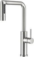 FORIOUS Waterfall Kitchen Faucet, Brushed Nickel