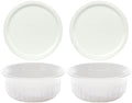 CorningWare FS16 16oz French White Round Dish with Lid, 2-Pack