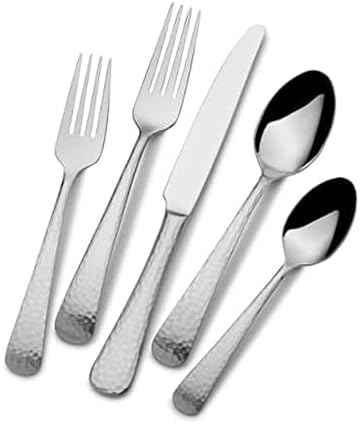 Mikasa Hammered Opulence Silverware Set for 12, 75-Piece 18/10