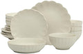 Gibson Elite Malibu Shore 16 Piece Scalloped Edge Stoneware Matte