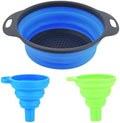 Silicone Collapsible Kitchen Strainers, Collapsible Colander with