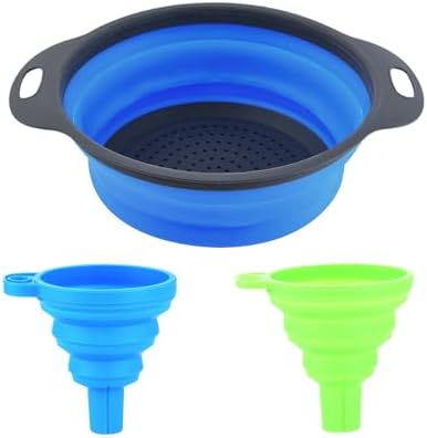 Silicone Collapsible Kitchen Strainers, Collapsible Colander with