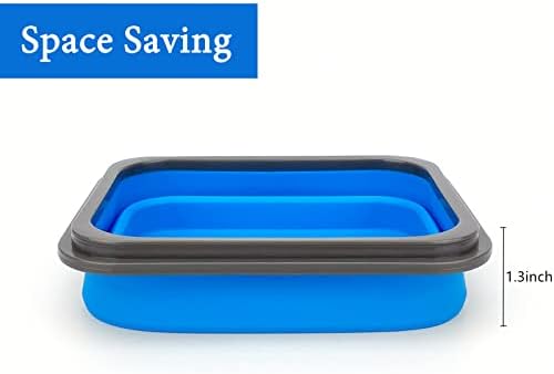 Small Silicone Collapsible Snacks Container with lid and 2 in 1 Spoon
