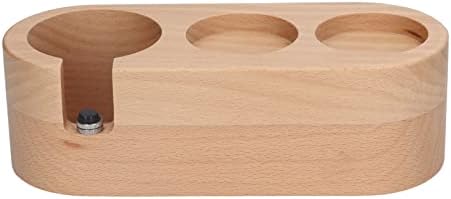 Espresso Tamper Station 3 Hole Beechwood Barista Organizer Non Slip