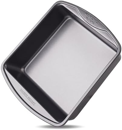Baker's Secret 2pcs Nonstick Square Cake Pan 8", Premium Food-Grade