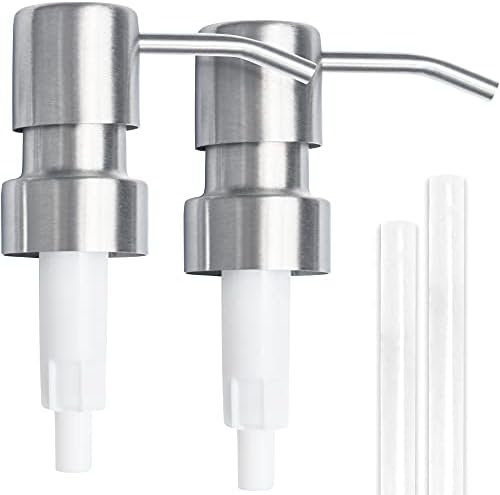Bathroom Countertop Soap Pump Heads, Brushed Nickel, 2-Pack