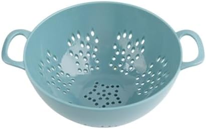 Heavy Duty 6 Inch Food Colander, Light Blue