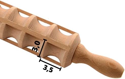 Eppicotispai Beechwood Ravioli Rolling Pin, 40 Raviolis - Image 2