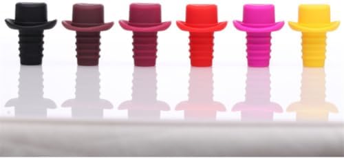 PRETYZOOM 5pcs Silicone Wine Bottle Stoppers Reusable Vacuum Sealing