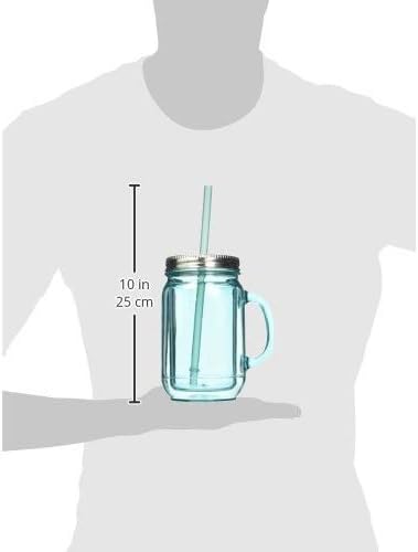 Cupture 2 Vintage Blue Mason Jar Tumbler Mug With Stainless Steel Lid