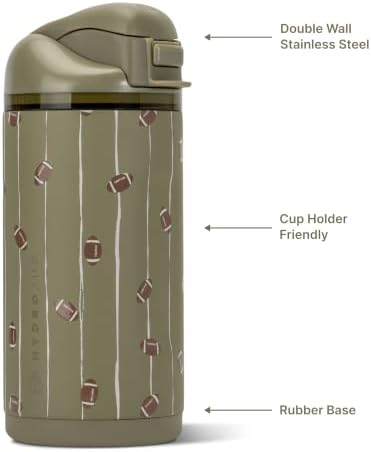 HydroJug Ease2o 14oz Kids Insulated Stainless Steel Water Bottle, Dual