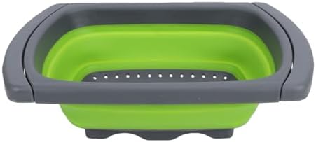 GLOGLOW Over The Sink Colander Collapsible Strainer, Plastic Silicone