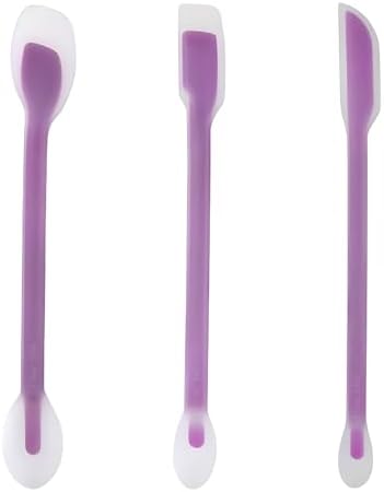 Jar Scraper Set of 3, Long Handle Silicone Spatula Spoon for Deep Jars