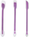 Jar Scraper Set of 3, Long Handle Silicone Spatula Spoon for Deep Jars