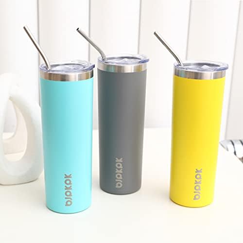 BJPKPK 20 oz Skinny Tumbler with Lid, Stainless Steel Insulated Coffee