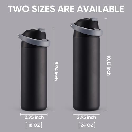 Fijinhom 18 oz Insulated Water Bottle, Stainless Steel Water Bottle
