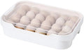 Plastic Egg Storage Box with Lid, Drawer Style Refrigerator Tray